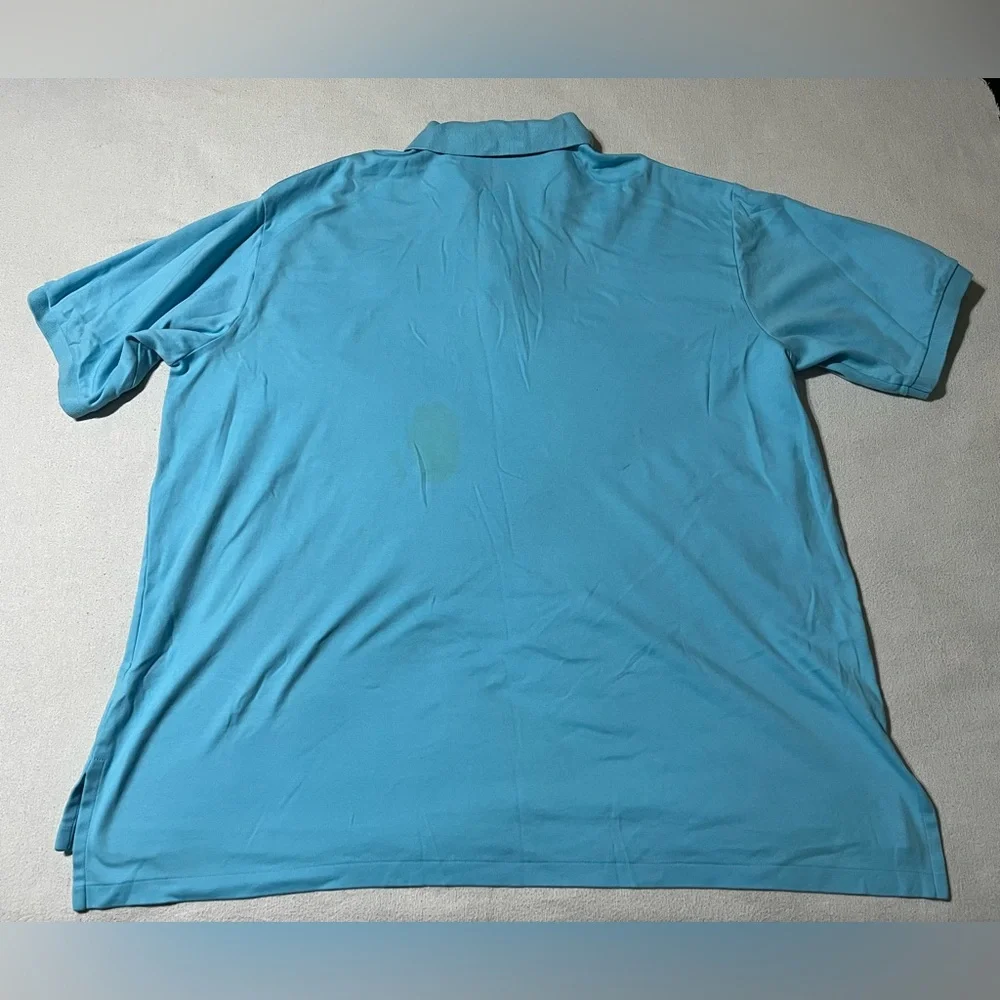 Polo Ralph Lauren Mens 3XLT Blue Short Sleeve‎ Polo 100% Cotton Shirt *FLAW